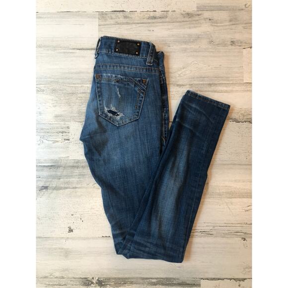 Women's Buckle Black Skinny Jeans 25 x 34 Fit no. 53 - Picture 1 of 4